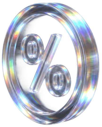 Percentage glass coin